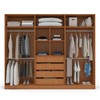 Guarda-Roupa Casal Porto 6 Portas 4 Gavetas Freijó/Azu L- Politorno