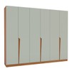 Guarda-Roupa Casal Porto 6 Portas 4 Gavetas Freijó/Verde - Politorno