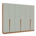 Guarda-Roupa Casal Porto 6 Portas 4 Gavetas Freijó/Verde - Politorno