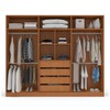 Guarda-Roupa Casal Porto 6 Portas 4 Gavetas Freijó/Verde - Politorno