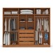 Guarda-Roupa Casal Porto 6 Portas 4 Gavetas Freijó/Cinza - Politorno