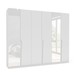 Guarda-Roupa Casal Porto 6 Portas 4 Gavetas com Espelho Branco - Politorno