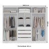 Guarda-Roupa Casal Porto 6 Portas 4 Gavetas com Espelho Branco/Verde - Politorno