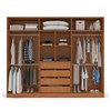 Guarda-Roupa Casal Porto 6 Portas 4 Gavetas com Espelho Freijó/Branco - Politorno