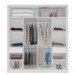 Guarda-Roupa Casal Porto 2 Portas 2 Gavetas Branco - Politorno