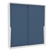 Guarda-Roupa Casal Porto 2 Portas 2 Gavetas Branco/Azul - Politorno