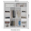 Guarda-Roupa Casal Porto 2 Portas 2 Gavetas Branco/Azul - Politorno