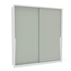 Guarda-Roupa Casal Porto 2 Portas 2 Gavetas Branco/Verde - Politorno