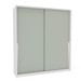 Guarda-Roupa Casal Porto 2 Portas 2 Gavetas Branco/Verde - Politorno