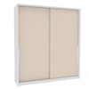 Guarda-Roupa Casal Porto 2 Portas 2 Gavetas Branco/Creme - Politorno