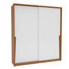 Guarda-Roupa Casal Porto 2 Portas 2 Gavetas Freijó/Branco - Politorno