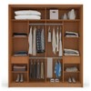 Guarda-Roupa Casal Porto 2 Portas 2 Gavetas Freijó/Cinza - Politorno