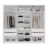 Guarda-Roupa Casal Porto 3 Portas 4 Gavetas Branco/Verde - Politorno