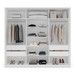 Guarda-Roupa Casal Porto 3 Portas 4 Gavetas Branco/Verde - Politorno