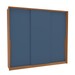 Guarda-Roupa Casal Porto 3 Portas 4 Gavetas Freijó/Azul - Politorno