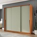 Guarda-Roupa Casal Porto 3 Portas 4 Gavetas Freijó/Verde - Politorno