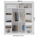 Guarda-Roupa Casal Porto 2 Portas 2 Gavetas com Espelho Branco - Politorno