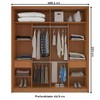 Guarda-Roupa Casal Porto 2 Portas 2 Gavetas com Espelho Freijó/Creme - Politorno