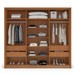 Guarda-Roupa Casal Porto 3 Portas 4 Gavetas com Espelho Freijó/Cinza - Politorno