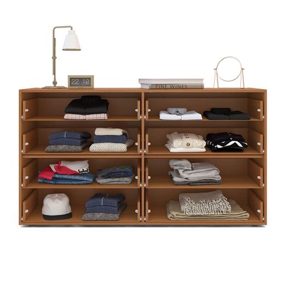 Cômoda Valência 8 Gavetas Cinza/Freijó - Politorno