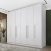 Guarda-Roupa Casal Filadélfia 6 Portas 4 Gavetas Neve - Pnr Móveis