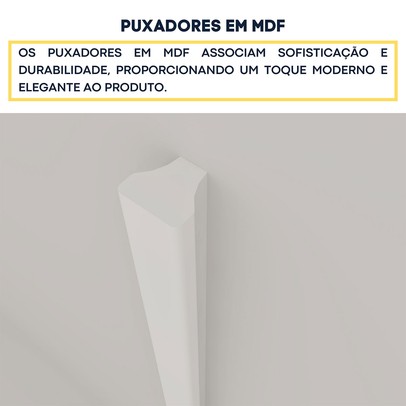 Guarda-Roupa Casal Filadélfia 6 Portas 4 Gavetas Neve - Pnr Móveis