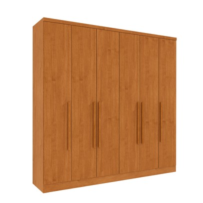 Guarda-Roupa Casal Filadélfia 6 Portas 4 Gavetas Cinamomo - Pnr Móveis