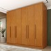 Guarda-Roupa Casal Filadélfia 6 Portas 4 Gavetas Cinamomo - Pnr Móveis