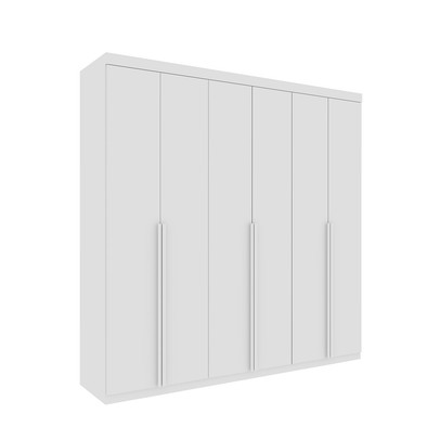 Guarda-Roupa Casal Toulon 6 Portas 4 Gavetas Neve - Pnr Móveis