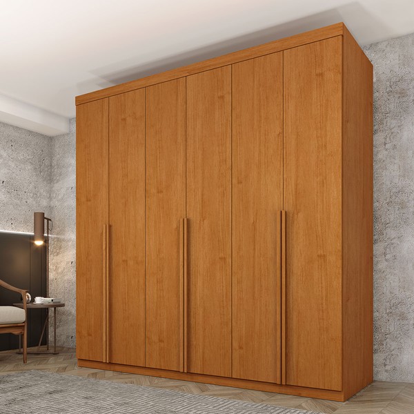 Guarda-Roupa Casal Toulon 6 Portas 4 Gavetas Cinamomo - Pnr Móveis