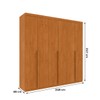 Guarda-Roupa Casal Toulon 6 Portas 4 Gavetas Cinamomo - Pnr Móveis