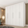Guarda-Roupa Casal Nantes 6 Portas 4 Gavetas Neve - Pnr Móveis