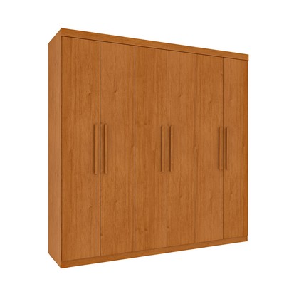 Guarda-Roupa Casal Nantes 6 Portas 4 Gavetas Cinamomo - Pnr Móveis