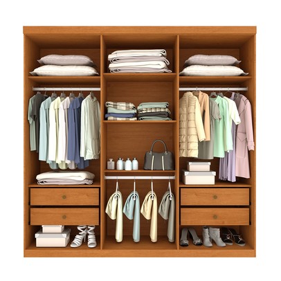 Guarda-Roupa Casal Nantes 6 Portas 4 Gavetas Cinamomo - Pnr Móveis