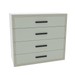 Cômoda Valência 4 Gavetas Verde/Branco - Politorno