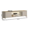 Rack para TV Até 85 Polegadas Santorini 2 Portas com Vidro e Led Tauari/Off White - Linea Brasil