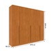Guarda-Roupa Casal Village 6 Portas 4 Gavetas Cinamomo - Pnr Móveis
