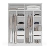 Guarda-Roupa Casal Valência 4 Portas 4 Gavetas com Espelho Branco - Politorno