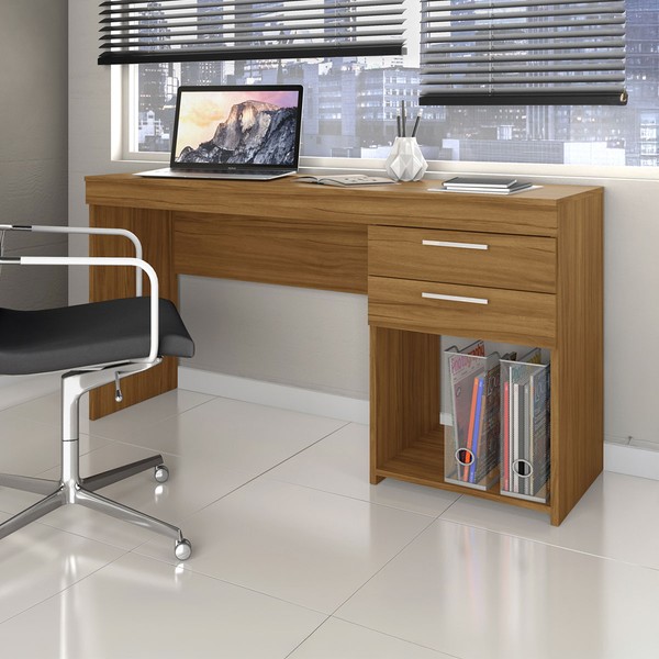 Mesa para Escritório Home 2 Gavetas Freijó - Pnr Móveis