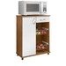 Armário de Cozinha Coral 1 Porta 1 Gaveta com Fruteira Freijó Trend/Branco New - Pnr Móveis