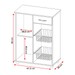 Armário de Cozinha Coral 1 Porta 1 Gaveta com Fruteira Freijó Trend/Branco New - Pnr Móveis