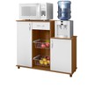 Armário de Cozinha para Forno com Fruteira 2 Portas 1 Gaveta Isla Freijó Trend/Branco New - Pnr Móveis
