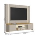 Rack com Painel para TV Até 75 Polegadas Santorini 2 Portas com Vidro e Led Tauari/Off White - Linea Brasil