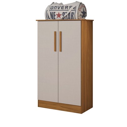 Sapateira Lake 2 Portas 3 Prateleiras Freijó Trend/Off White Tx - Pnr Móveis