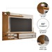 Painel para TV para TV de 65 Polegadas 1 Porta Ripado com Led Gibraltar Off White Tx/Freijó Trend - Pnr Móveis