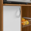 Balcão de Cozinha Siena 1 Porta Freijó Trend/Branco New - Pnr Móveis