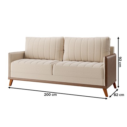 Sofá 4 Lugares Living Distreto Bronze/Durango - Vian