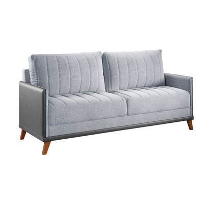 Sofá 4 Lugares Living Distreto Inox/Chumbo - Vian