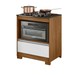 Armário de Cozinha para Cooktop Mari 1 Gaveta Freijó Trend/Branco New - Pnr Móveis