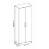 Armário Multiuso Martino 2 Portas Branco - Pnr Móveis